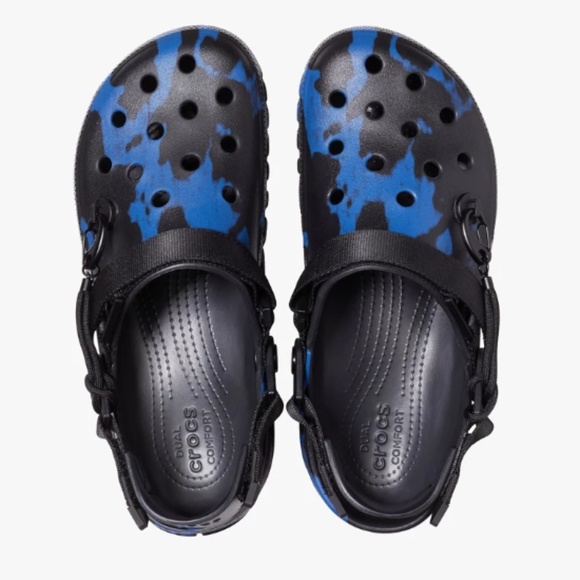 CROCS Shoes Brand New In Box Black And Blue Post Malone X Croc